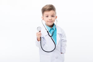 Young Boy Dressed as Doctor