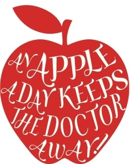 an apple a day vector