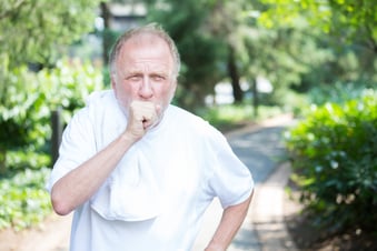 man with copd exercising